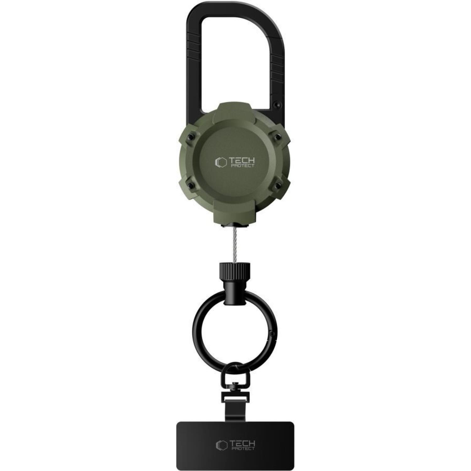 Λουράκι Ασφαλείας Κινητού Tech-Protect ATH03 UrbanLoop Anti Theft Holder Μεταλλικό Αντικλεπτικό με Μπρελόκ Military Green