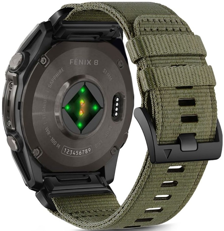 Λουράκι Garmin Fenix 3 / 5X / 3HR / 5X Plus / 6X / 6X Pro / 7X / 8 (51mm) Tech-Protect Nylon Classic Olive Green