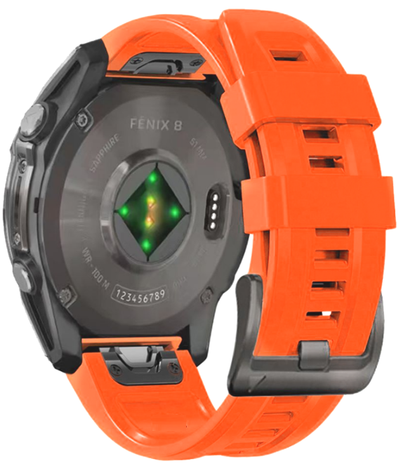 Λουράκι Garmin Fenix 3/5X/3HR/5X Plus/6X/6X Pro/7X/8 (51mm) Tech-Protect Silicone Σιλικόνης Orange