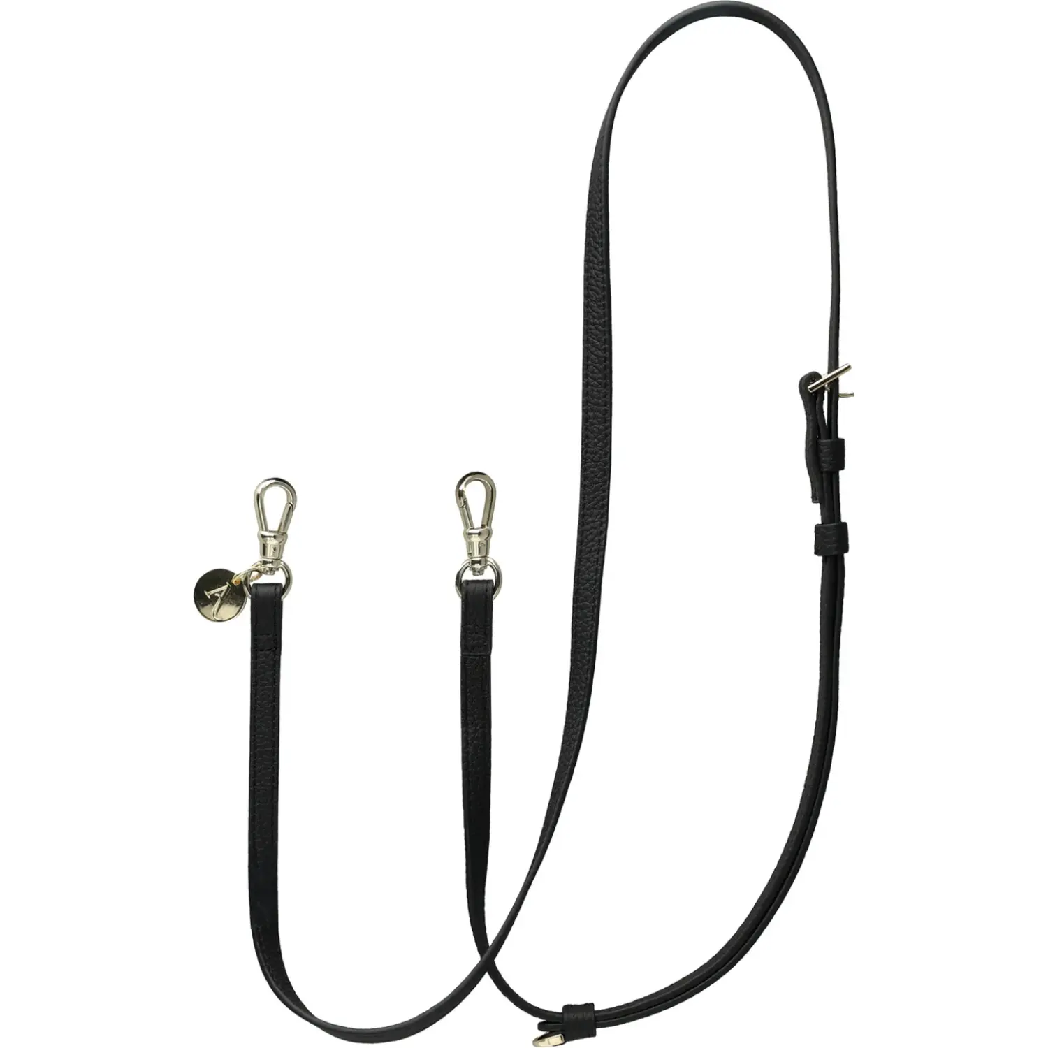 Λουράκι Λαιμού AVY Leather Crossbody Strap Δερμάτινο Αποσπώμενο για Θήκες Κινητών / Smartphones Leather Black