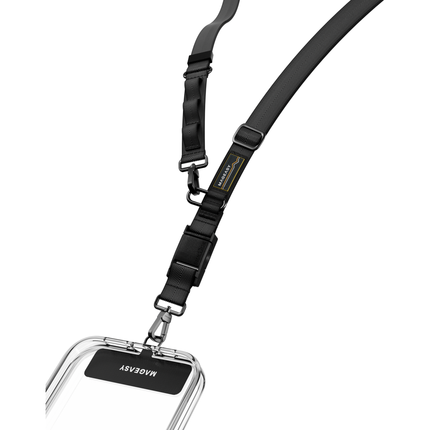 Λουράκι Λαιμού MagEasy Fidlock Dual Utility Strap + Strap Card Αποσπώμενο για Θήκες Κινητών Πλάτος 20mm Black