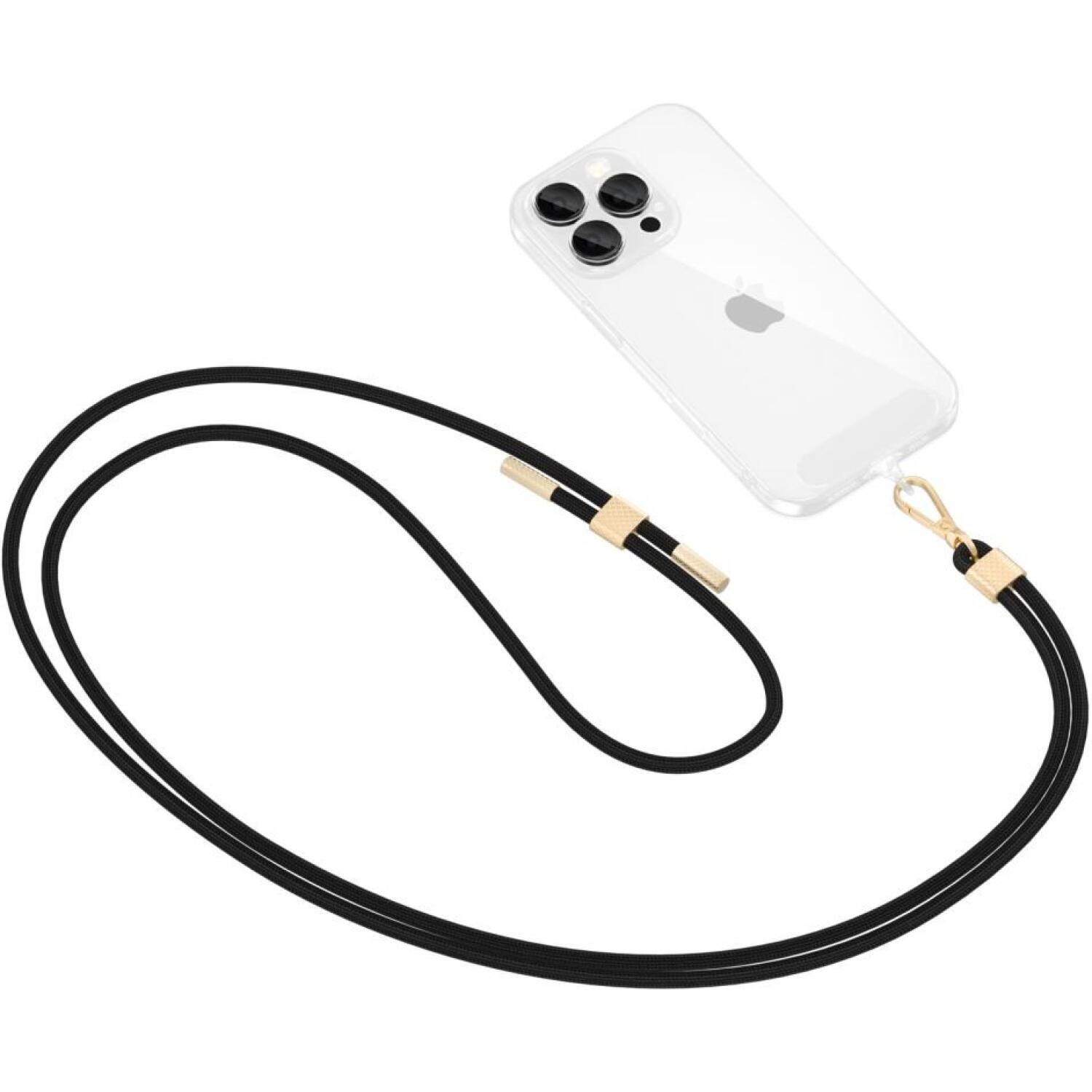 Λουράκι Λαιμού Tech-Protect C2S Rope Crossbody Strap Αποσπώμενο για Θήκες Κινητών / Smartphones Black / Gold