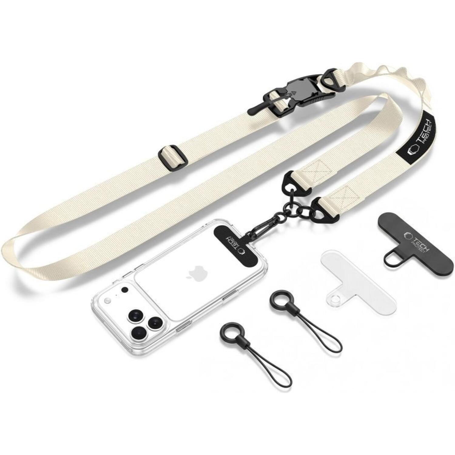 Λουράκι Λαιμού Tech-Protect C9S Universal Αποσπώμενο για Θήκες Κινητών / Smartphones Desert Beige