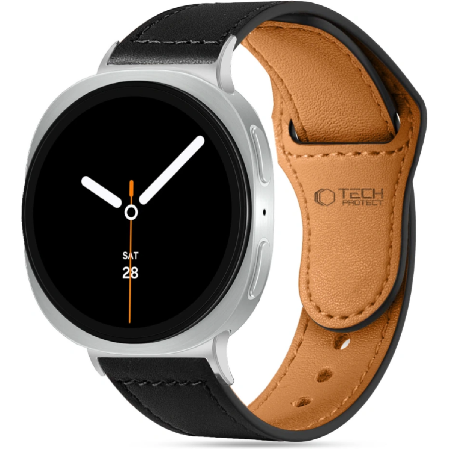 Λουράκι Samsung Galaxy Watch 8 Classic / Watch 8 (46/44/40mm) Tech-Protect Leatherfit Δερμάτινο Black