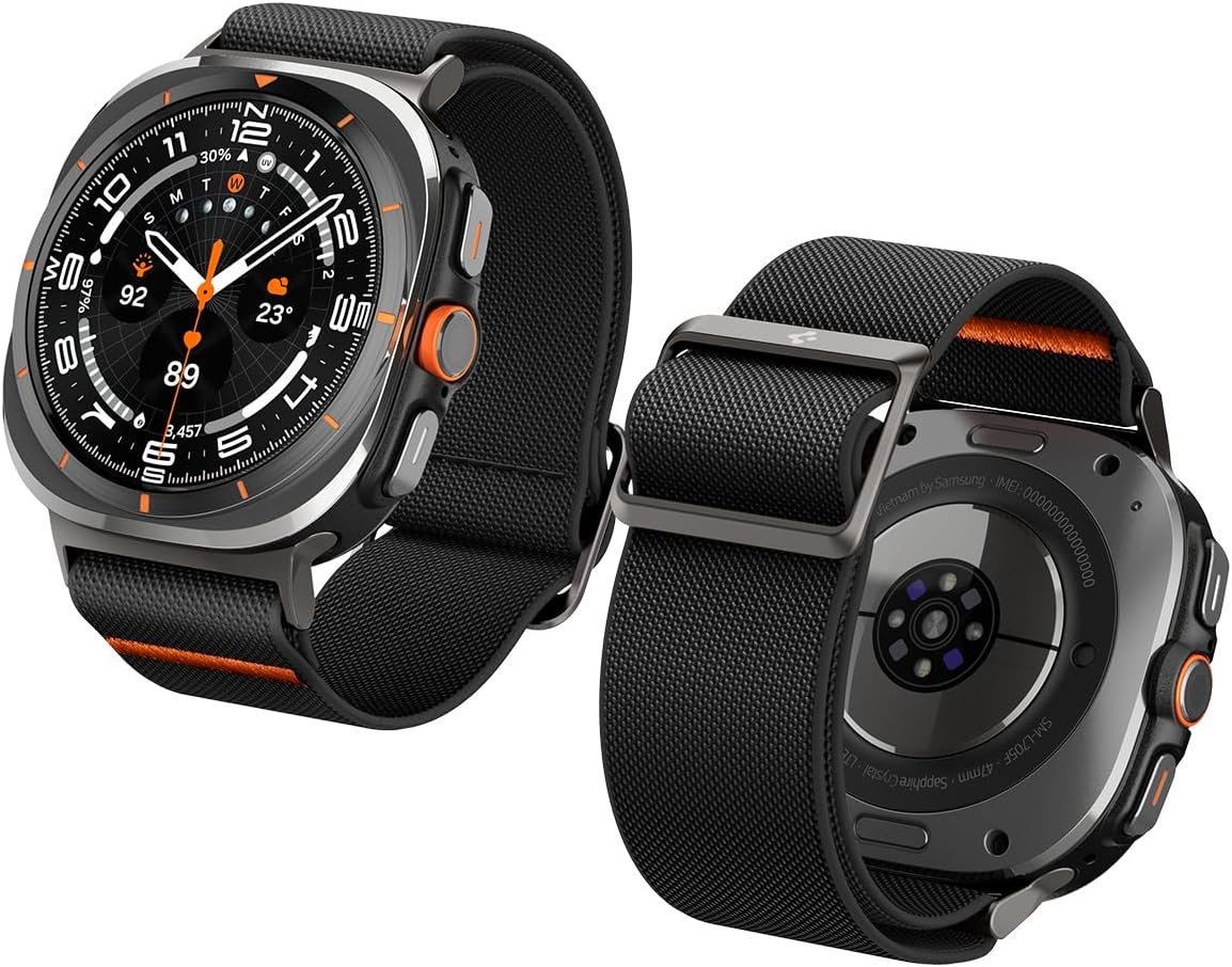 Λουράκι Samsung Galaxy Watch Ultra 2025 / 2024 47mm Spigen Lite Fit Υφασμάτινο Black