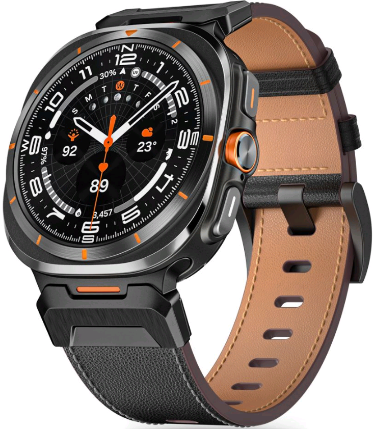 Λουράκι Samsung Galaxy Watch Ultra 2025 / 2024 47mm Tech-Protect Delta Pro Δερμάτινο Leather Black