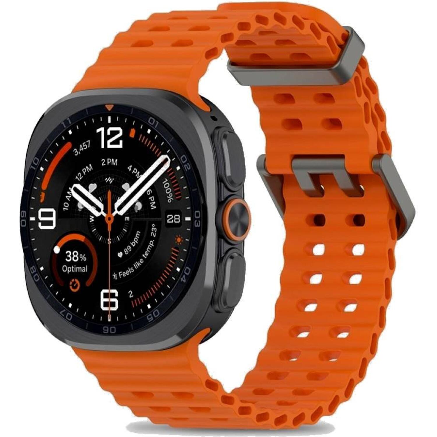Λουράκι Samsung Galaxy Watch Ultra2 / Ultra1 2026 / 2025 / 2024 47mm Tech-Protect Iconband Pro Σιλικόνης Orange