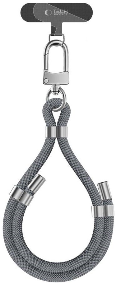 Λουράκι Χειρός Tech-Protect C4S Rope Wrist Strap Αποσπώμενο για Θήκες Κινητών / Smartphones Grey / Silver