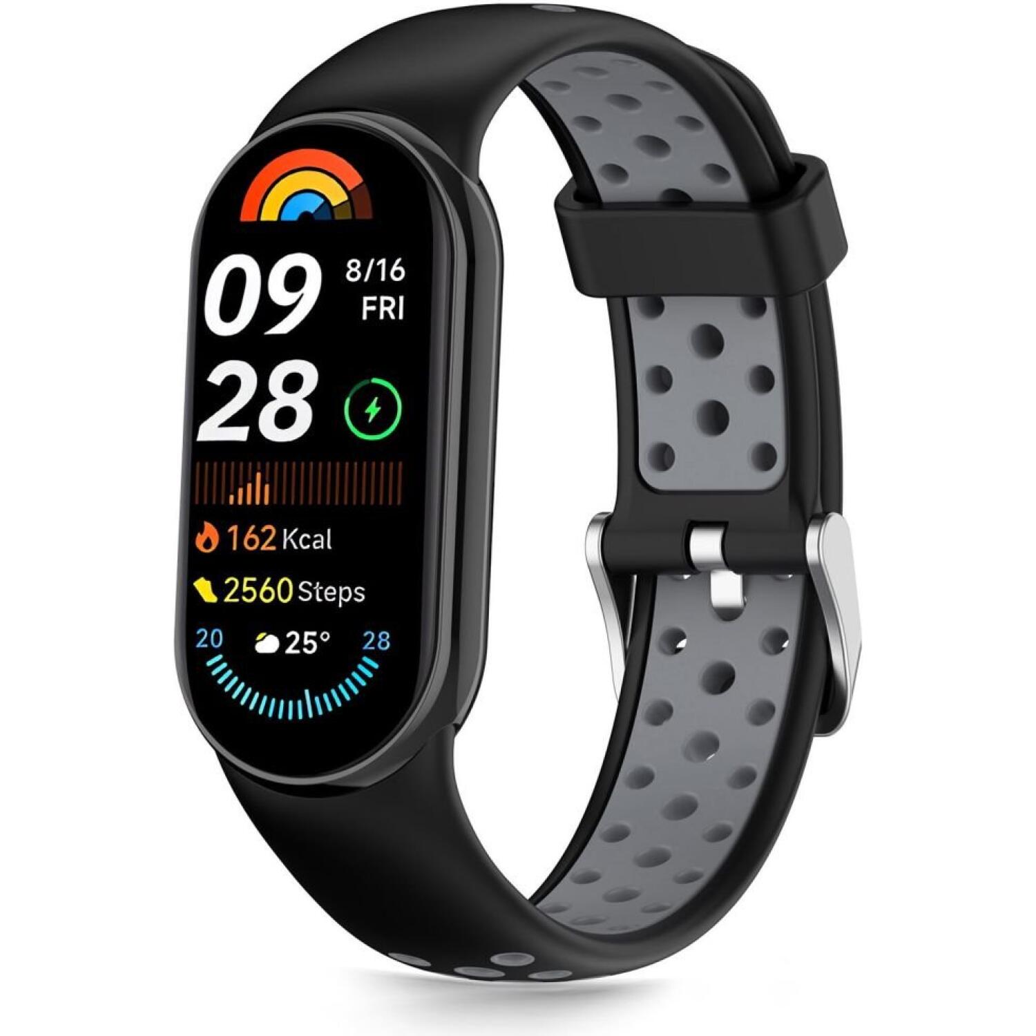 Λουράκι Xiaomi Smart Band 10 / 10 NFC / 9 / 9 NFC / 8 / 8 NFC Tech-Protect Iconband Air Σιλικόνης Black / Grey