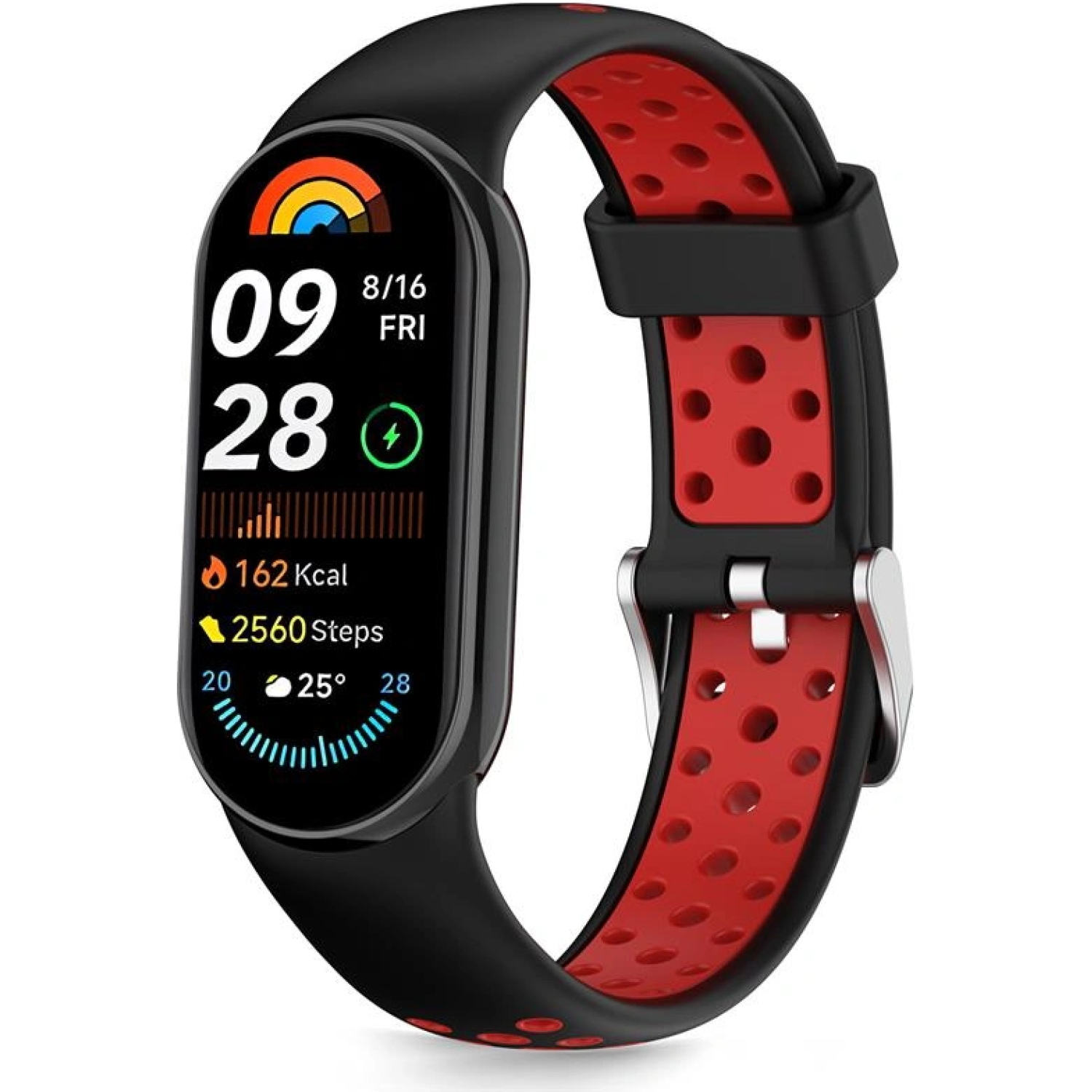 Λουράκι Xiaomi Smart Band 10 / 10 NFC / 9 / 9 NFC / 8 / 8 NFC Tech-Protect Iconband Air Σιλικόνης Black / Red