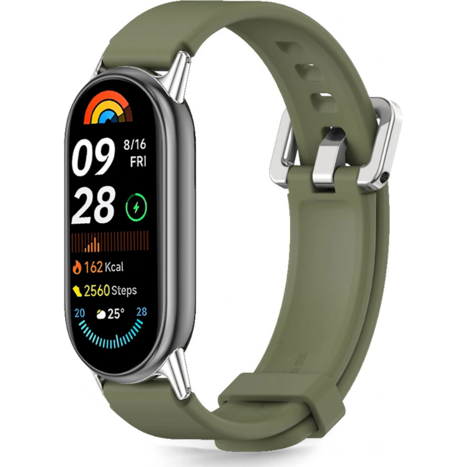 Λουράκι Xiaomi Smart Band 10 / 10 NFC / 9 / 9 NFC / 8 / 8 NFC Tech-Protect Iconband Classic Σιλικόνης Army Green
