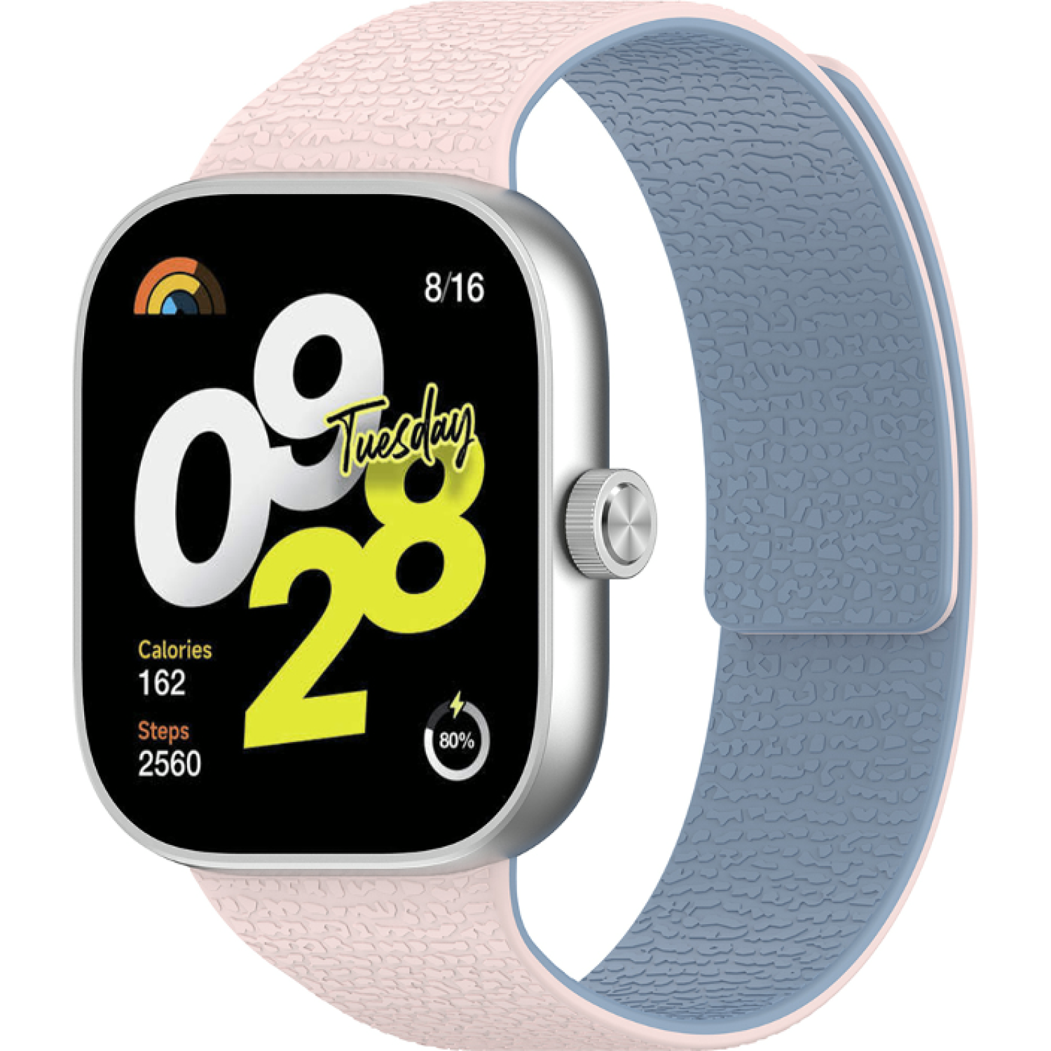 Λουράκι Xiaomi Smart Band 9 Pro / 8 Pro / Redmi Watch 6 / 5 / 4 Techsuit Watchband W016 Μαγνητικό Σιλικόνης Pink / Blue