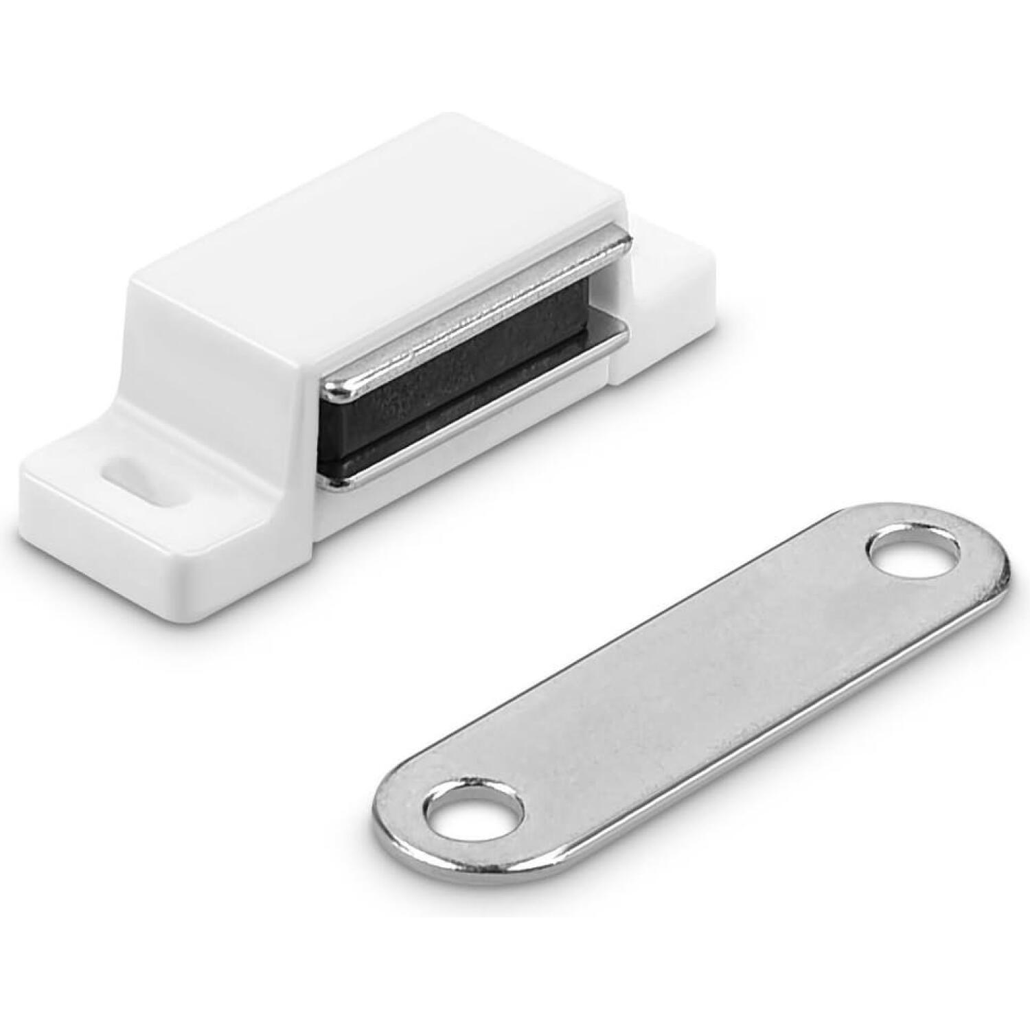 Μαγνητικά Κουμπώματα Επίπλων Navaris Closet Door Magnet Snap Ντουλάπια / Συρτάρια / Πόρτες 10 Τεμάχια White