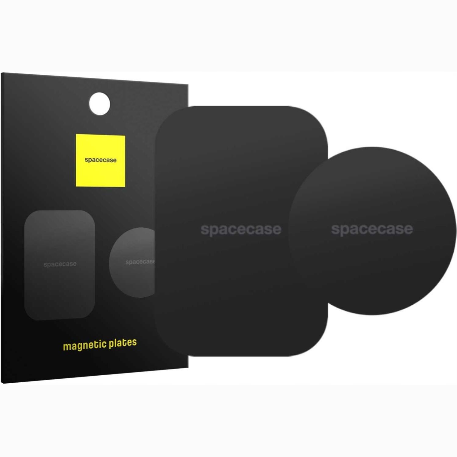 Μαγνητικές Πλάκες Spacecase Magnetic Plates Σετ Αυτοκόλλητες Μεταλλικές για Μαγνητική Βάση Αυτοκινήτου 2 Τεμάχια Black