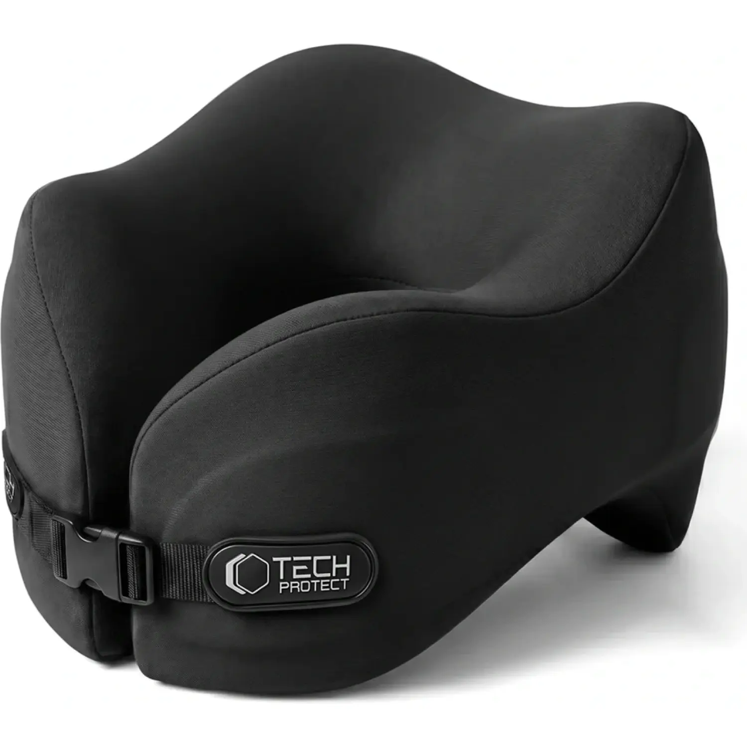Μαξιλάρι Ταξιδιού Λαιμού / Αυχένα Tech-Protect ComfortRest Εργονομικό με Memory Foam για Αεροπλάνο Black
