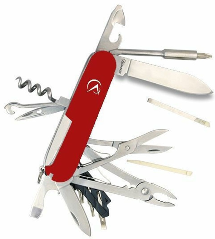 Martinez Albainox Navajas Multitool Professional Penknife - Πολυεργαλείο από Ανοξείδωτο Ατσάλι / Ελβετικός Σουγιάς με 20 Λειτουργίες - Red