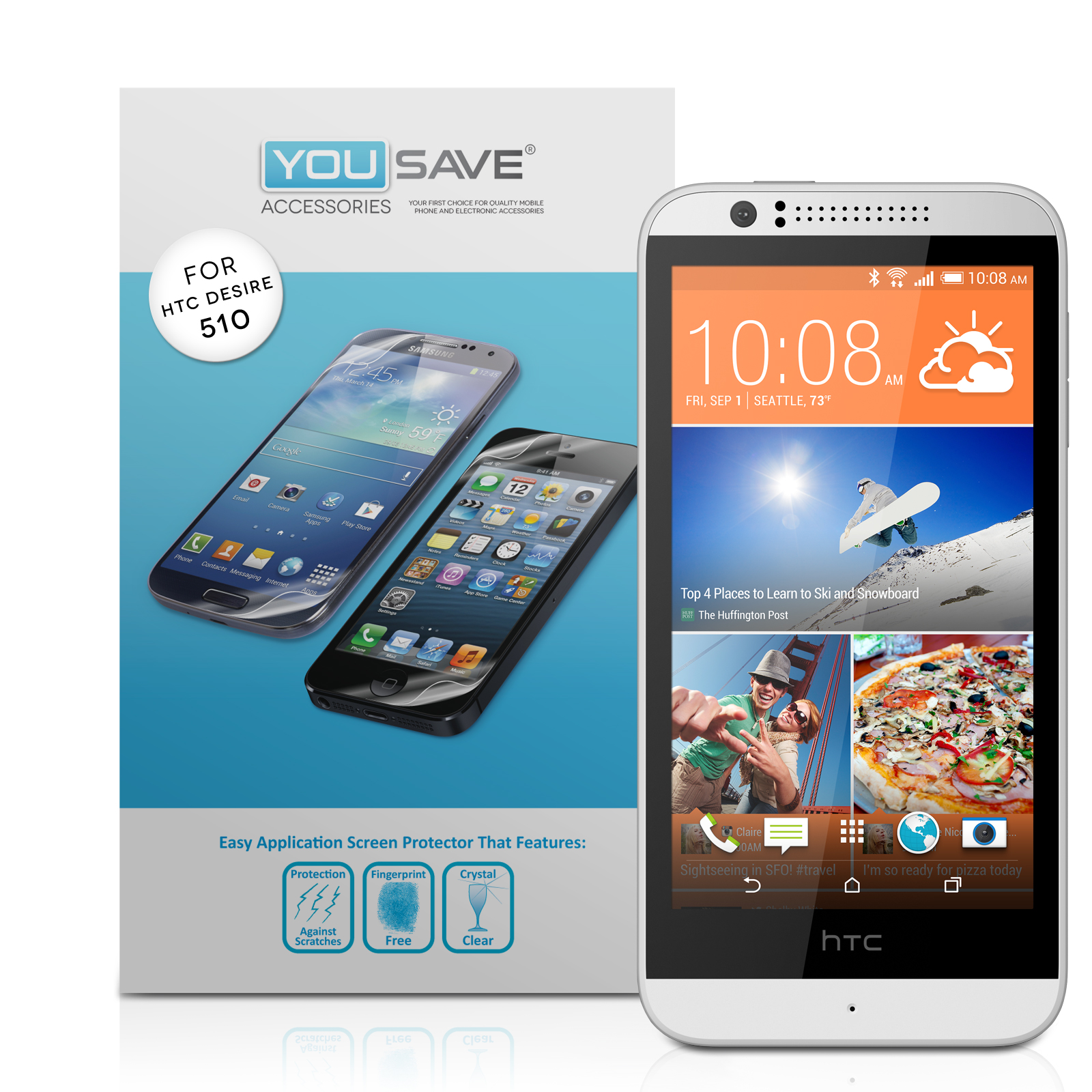 Μεμβράνη Προστασίας Οθόνης HTC Desire 510