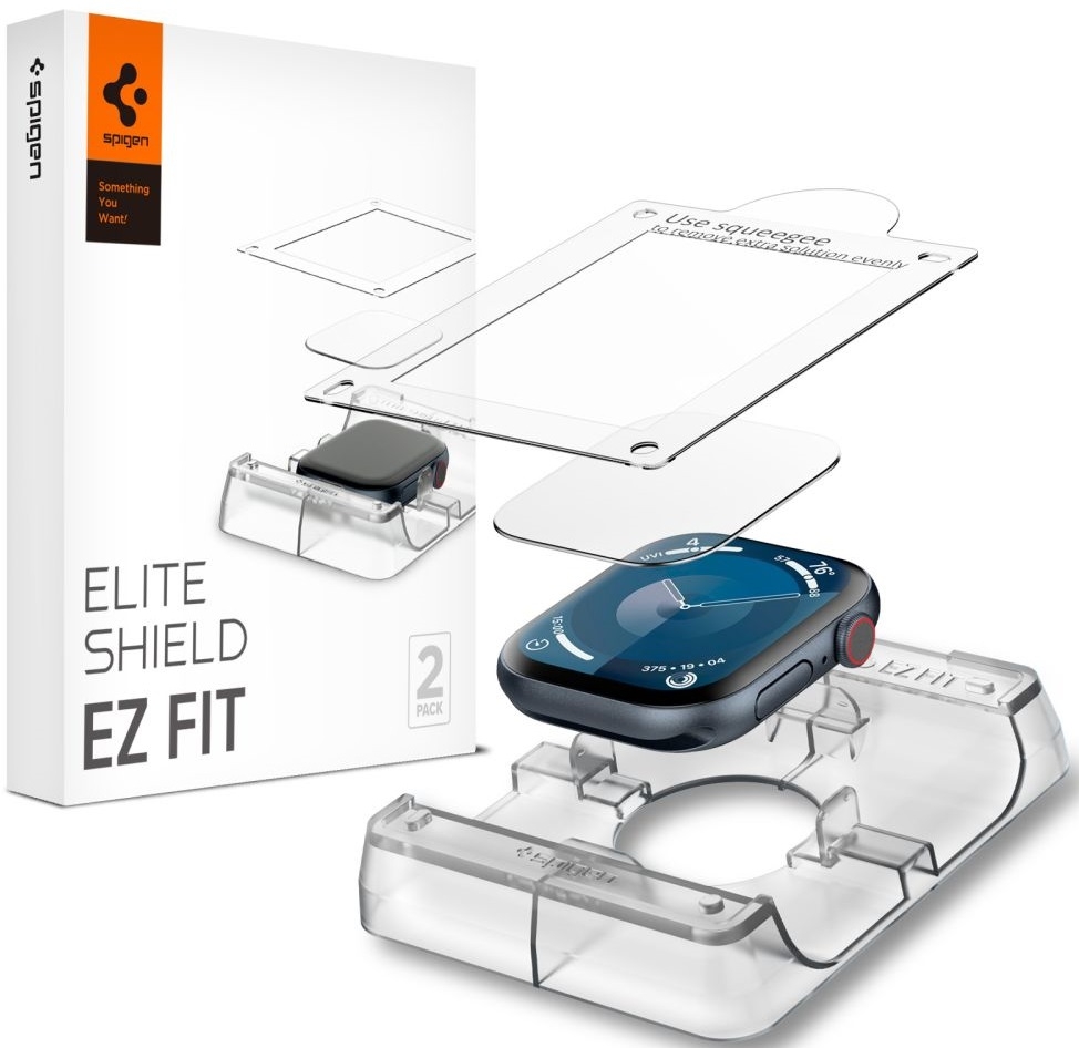Μεμβράνη Προστασίας Apple Watch 11 / 10 42mm - Spigen EliteShield EZ Fit Screen Protector Οθόνης - 2 Τεμάχια - Clear