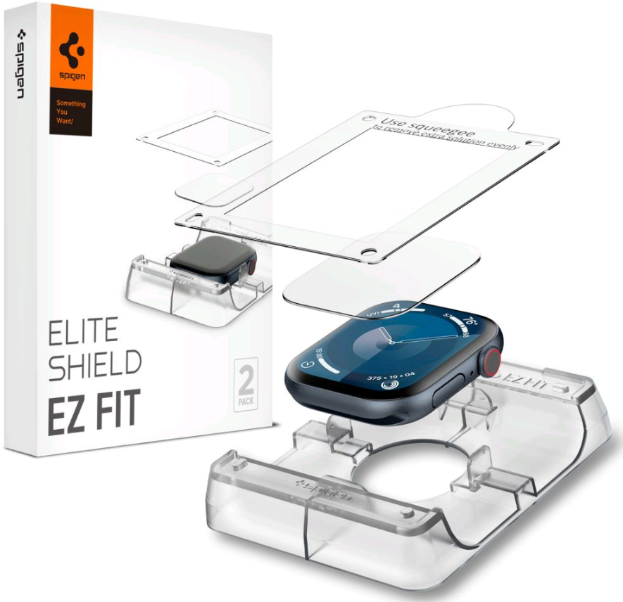 Μεμβράνη Προστασίας Apple Watch 11 / 10 46mm - Spigen EliteShield EZ Fit Screen Protector Οθόνης - 2 Τεμάχια - Clear (AFL08579)