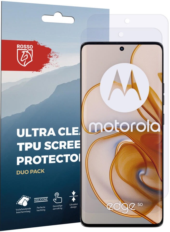 Μεμβράνη Προστασίας Motorola Edge 50 Rosso Ultra Clear Screen Protector Οθόνης 2 Τεμάχια Clear
