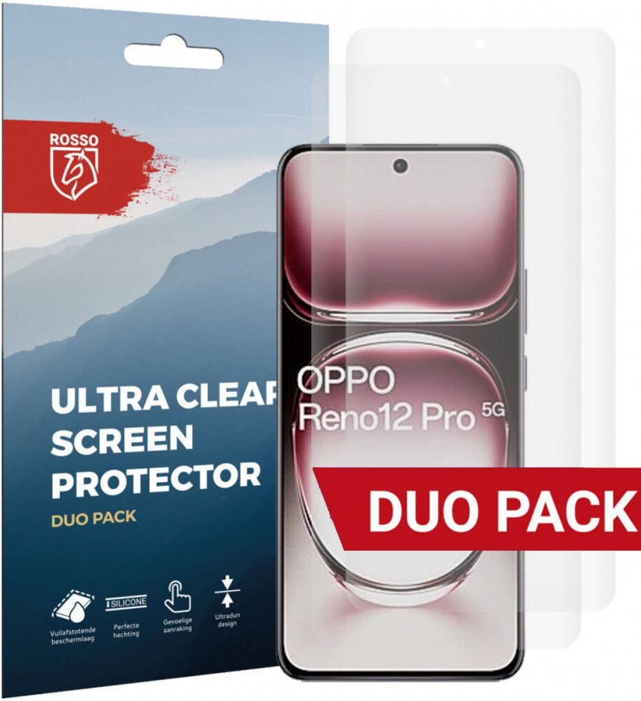 Μεμβράνη Προστασίας Oppo Reno12 Pro Rosso Ultra Clear Screen Protector Οθόνης 2 Τεμάχια Clear