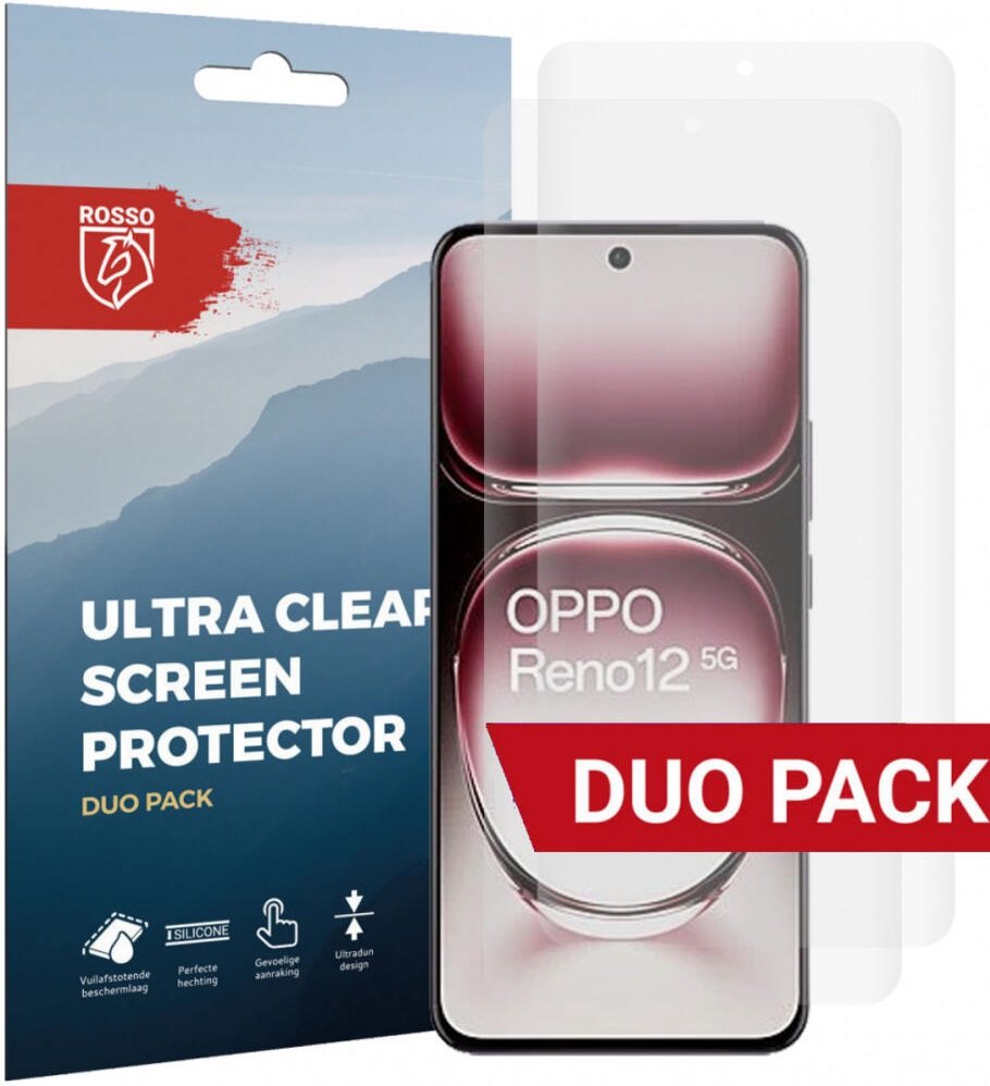 Μεμβράνη Προστασίας Oppo Reno12 Rosso Ultra Clear Screen Protector Οθόνης 2 Τεμάχια Clear