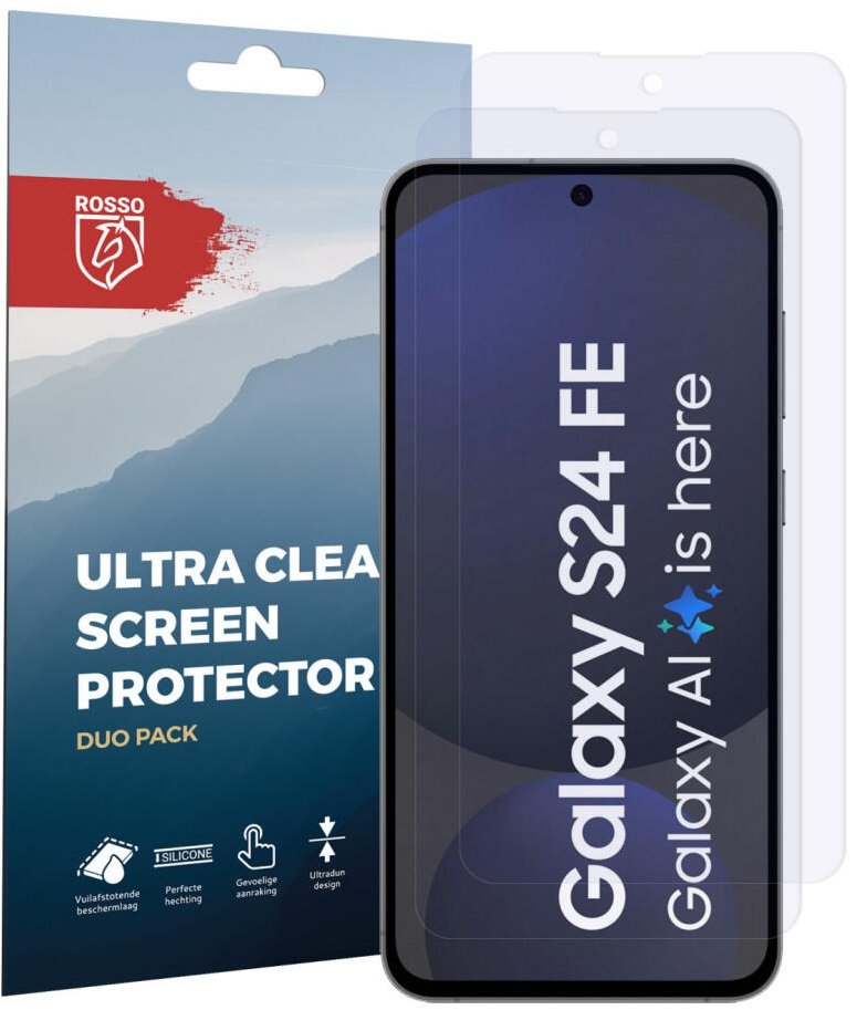 Μεμβράνη Προστασίας Samsung Galaxy S24 FE Rosso Ultra Clear Screen Protector Οθόνης 2 Τεμάχια Clear