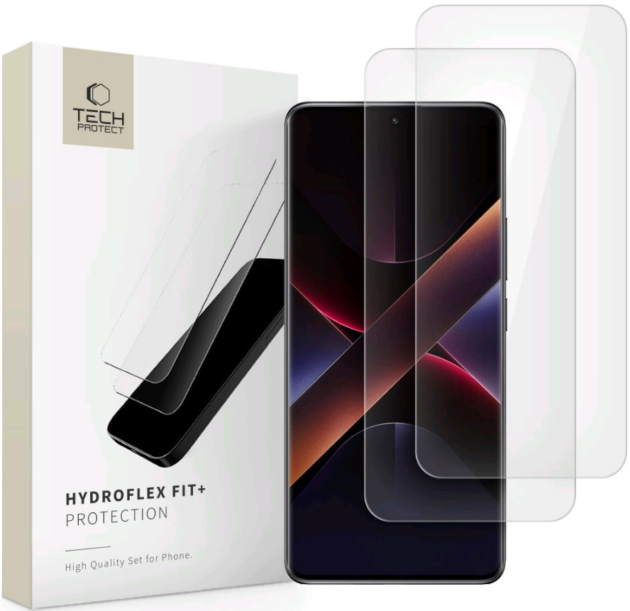 Μεμβράνη Προστασίας Xiaomi Redmi Note 14 Pro 5G / Redmi Note 14 Pro Plus 5G / Poco X7 Tech-Protect Hydroflex Fit Plus Οθόνης 2 Τεμάχια Clear