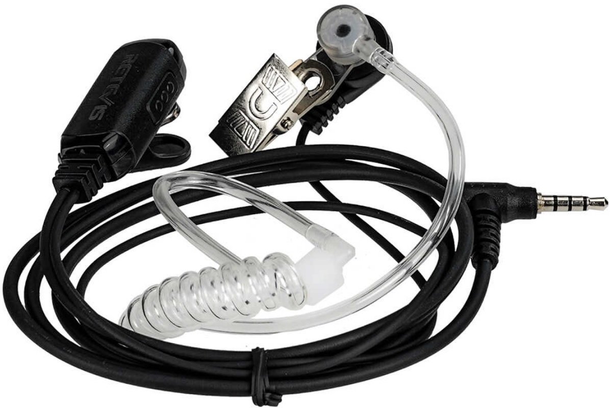 Μικρόφωνο Ακουστικό Retevis EAY001 G-Hook Earpiece Μονό με Κρυφό Βύσμα 3.5mm Jack για τον Πομποδέκτη B63S Transparent 