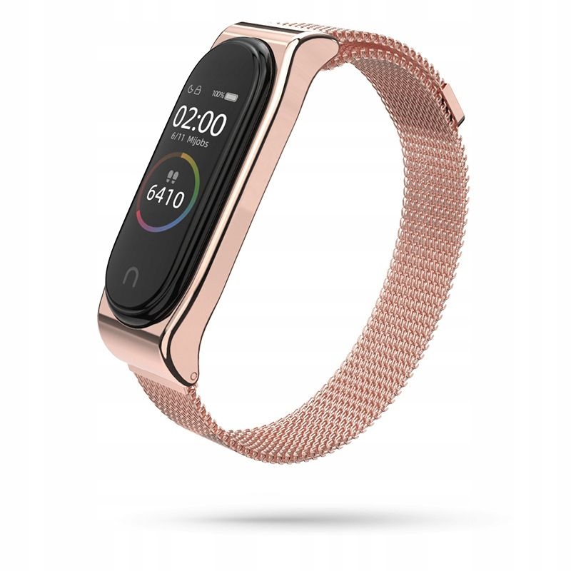 Ανταλλακτικό Λουράκι Milaneseband για Xiaomi Mi Band 3/4 - Rose Gold