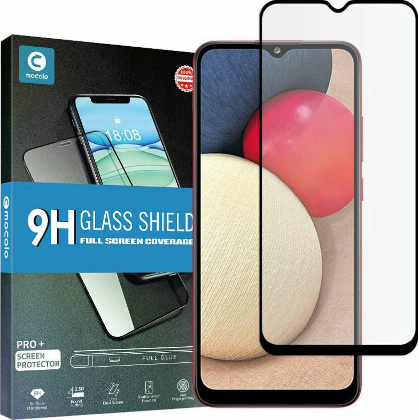 Mocolo TG+ Full Glue Tempered Glass - Fullface Αντιχαρακτικό Γυαλί Samsung Galaxy A02s - Black (6216990209161)