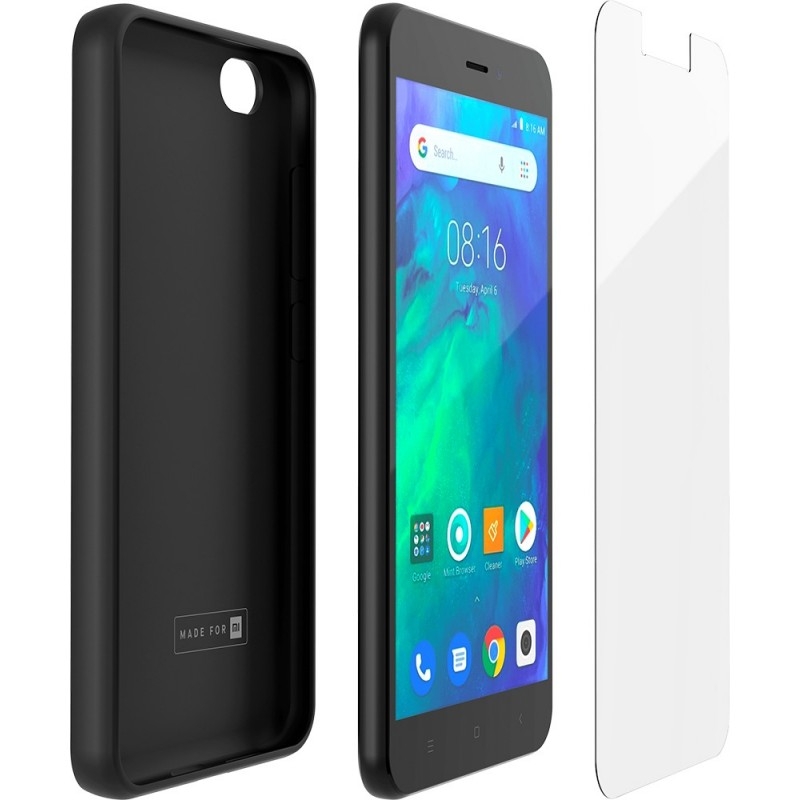 Modelabs Σετ Θήκη & Tempered Glass - Xiaomi Redmi Go - Black (WICASEREDMIGO)