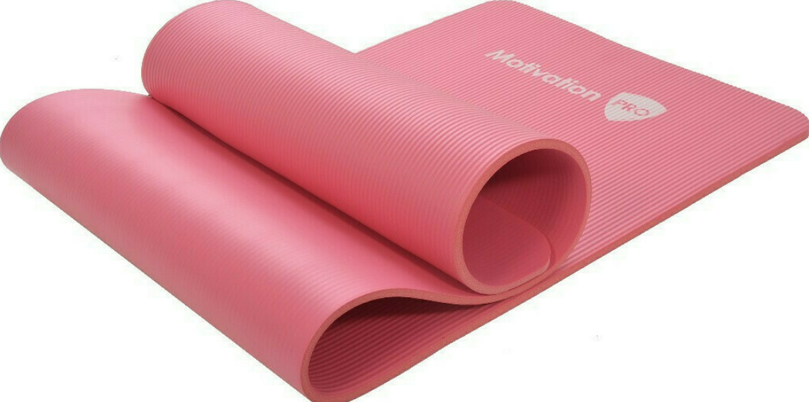 MotivationPro - Στρώμα για Γυμναστική / Yoga / Pilates - 10mm Πάχος - 183 x 61cm - Pink