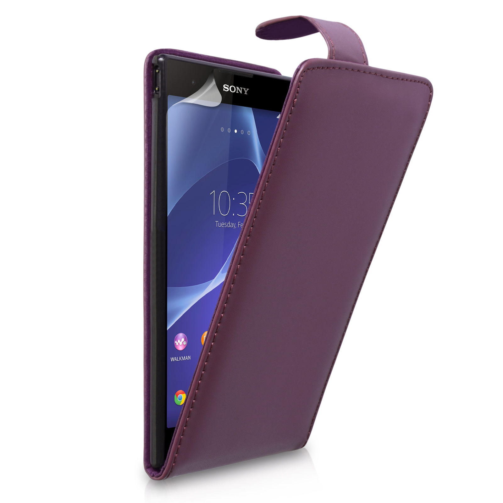Μωβ Flip Θήκη Sony Xperia T2 Ultra