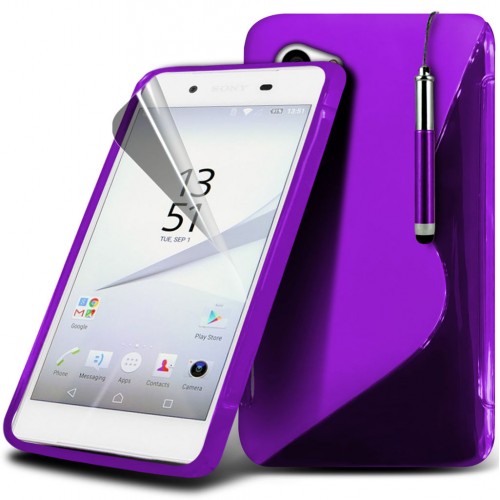 Θήκη Xperia Z5 Compact Σιλικόνης Μωβ