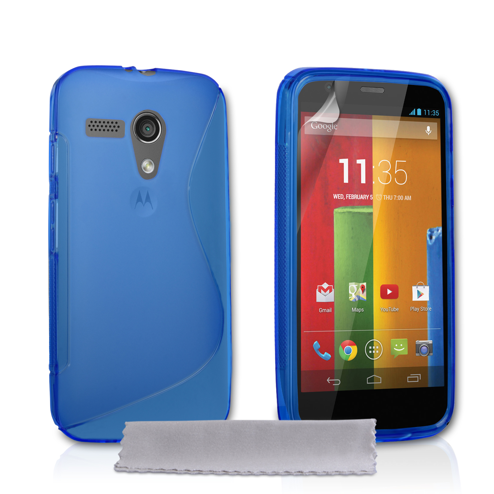 Μπλέ Θήκη Σιλικόνης Motorola Moto G