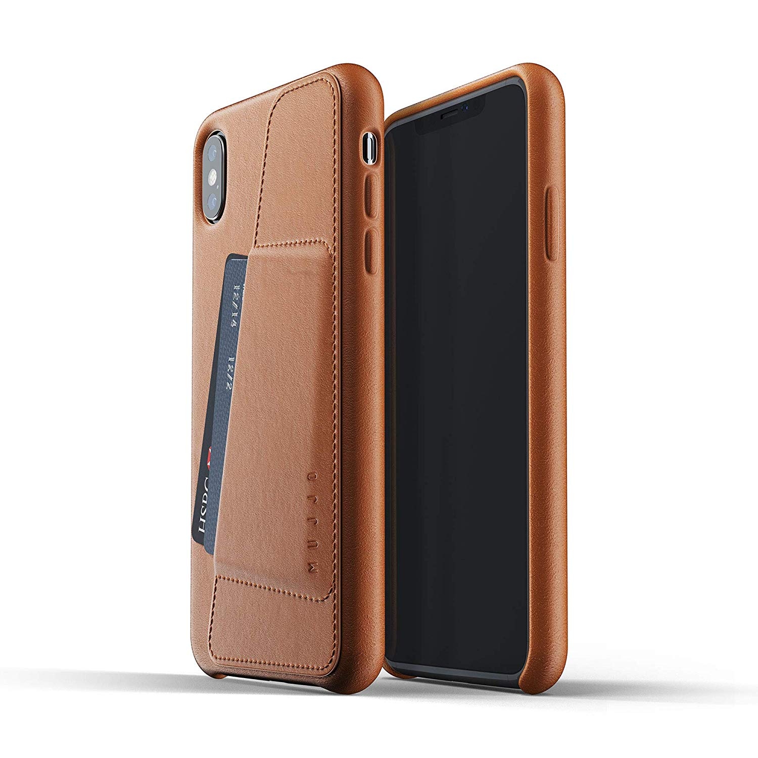 MUJJO Full Leather Wallet Case - Δερμάτινη Θήκη-Πορτοφόλι iPhone XS Max - Tan