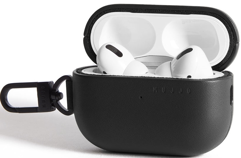 Mujjo Echelon - Premium Σκληρή Θήκη Apple AirPods Pro 2nd Gen από Φυτικό ECCO Δέρμα - Black