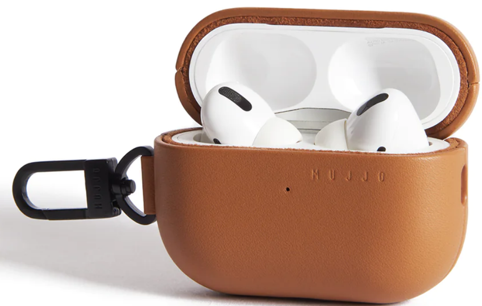 Mujjo Echelon - Premium Σκληρή Θήκη Apple AirPods Pro 2nd Gen από Φυτικό ECCO Δέρμα - Tan