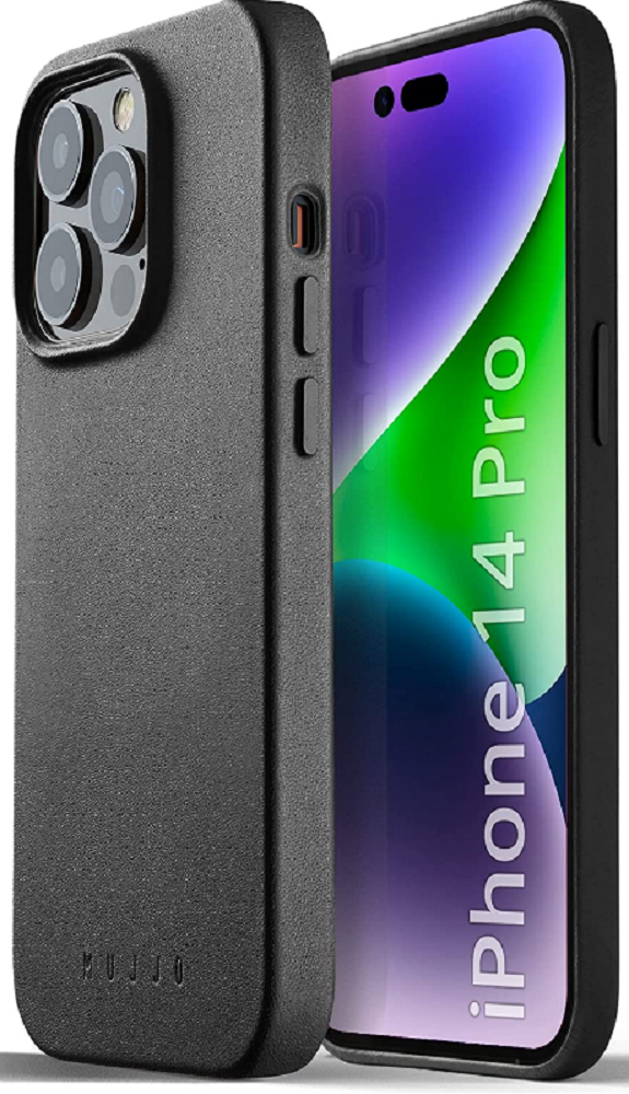 MUJJO Full Leather Case - Δερμάτινη Θήκη MagSafe - Apple iPhone 14 Pro - Black