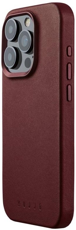 MUJJO Full Leather Case - Δερμάτινη Θήκη MagSafe - Apple iPhone 15 Pro - Burgundy