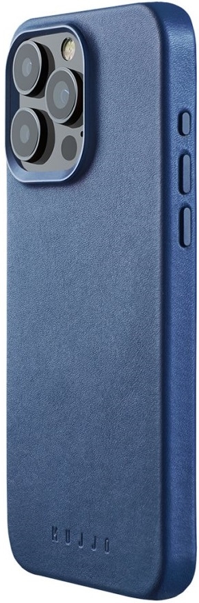 MUJJO Full Leather Case - Δερμάτινη Θήκη MagSafe - Apple iPhone 15 Pro Max - Monaco Blue