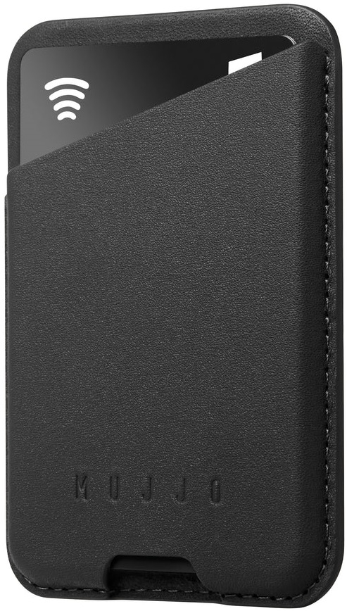 Mujjo Full Leather Magnetic Wallet - Universal Δερμάτινο MagSafe Πορτοφόλι / Θήκη για Κάρτες - Black