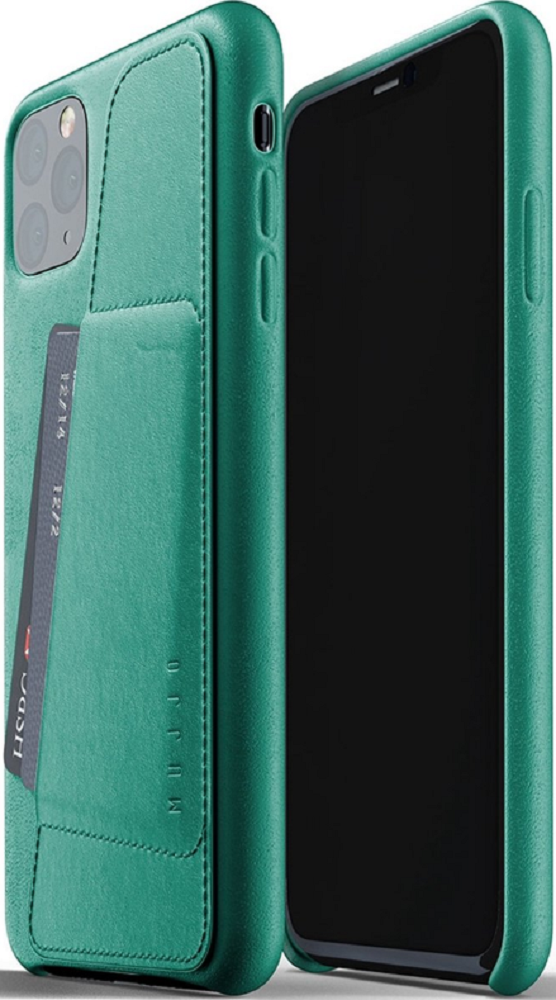 MUJJO Full Leather Wallet Case - Δερμάτινη Θήκη-Πορτοφόλι Apple iPhone 11 Pro Max - Alpine Green