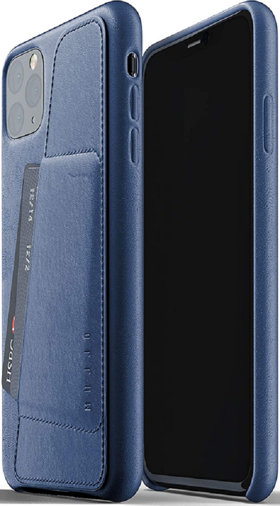MUJJO Full Leather Wallet Case - Δερμάτινη Θήκη-Πορτοφόλι Apple iPhone 11 Pro Max - Blue