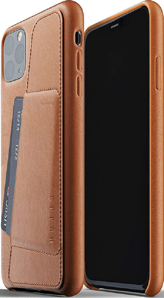 MUJJO Full Leather Wallet Case - Δερμάτινη Θήκη-Πορτοφόλι Apple iPhone 11 Pro Max - Tan
