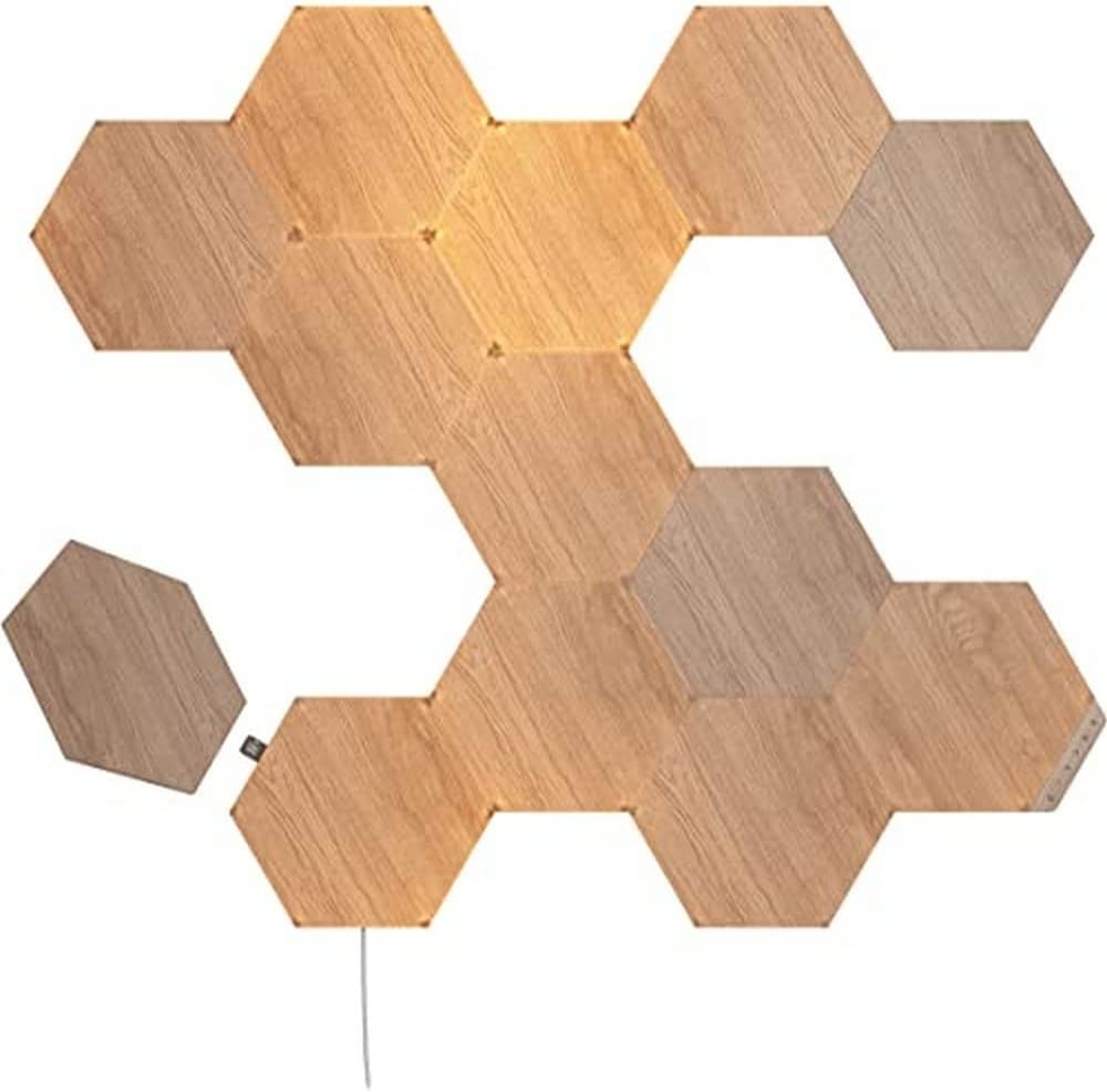 Nanoleaf Elements Wood Look Hexagons Starter Kit - Αρθρωτές Συνθέσεις LED Φωτισμού - 13 Τεμάχια