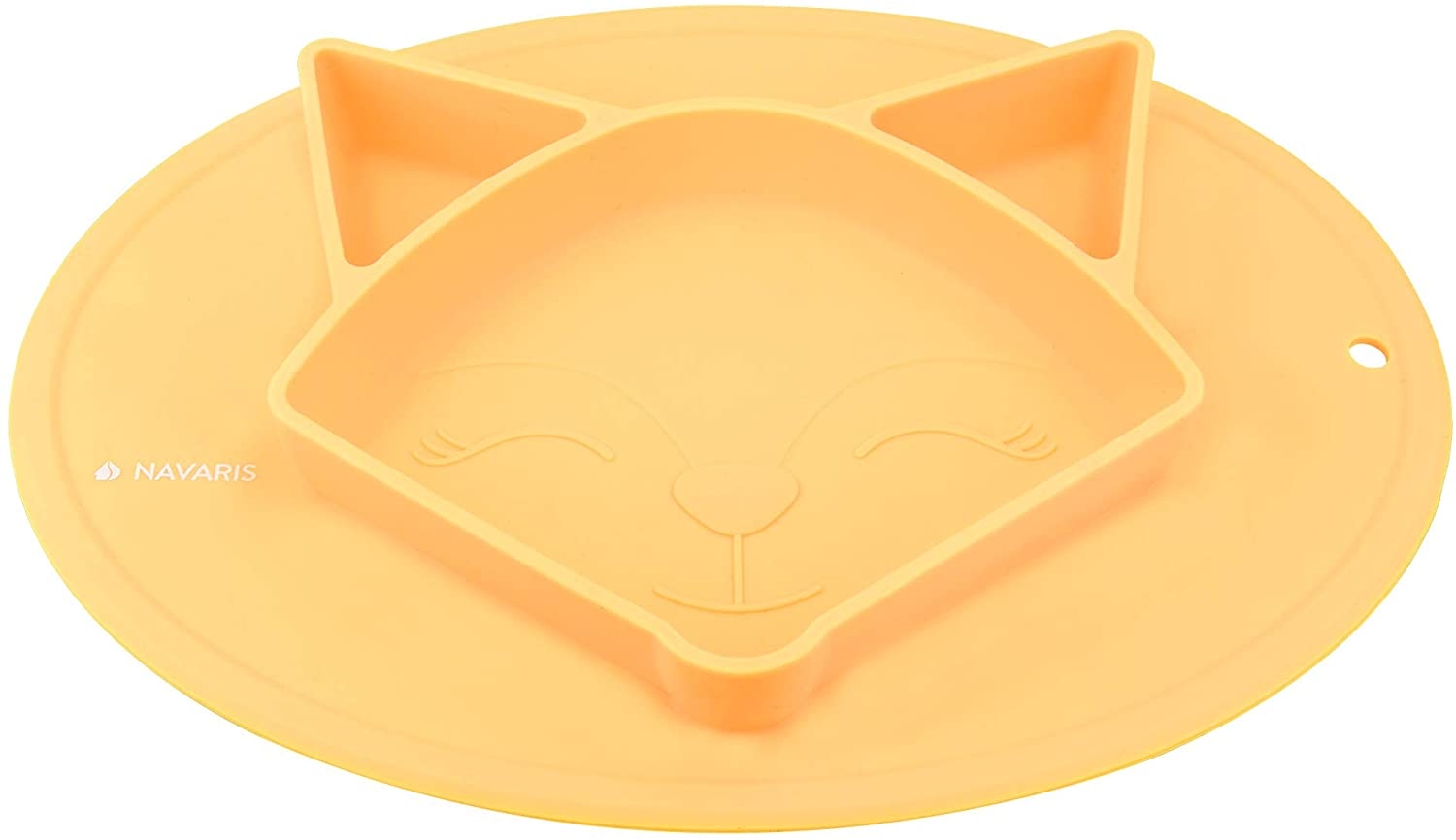 Navaris Baby Silicone Suction Plate - Αντιολισθητικό Παιδικό Πιάτο Σιλικόνης / Δίσκος Φαγητού από Σιλικόνη - Orange