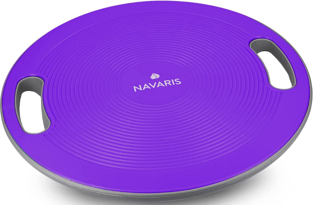 Navaris Balance Board - Αντιολισθητική Σανίδα Ισορροπίας - 40cm - Purple