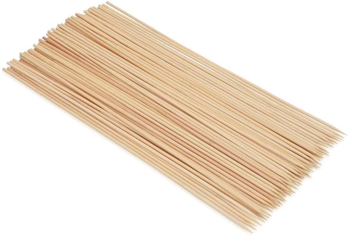 Navaris Bamboo Skewer Sticks - Ξυλάκια / Καλαμάκια για Σουβλάκι / Κρέας / Μπάρμπεκιου BBQ από Μπαμπού - 100 Τεμάχια - 30cm
